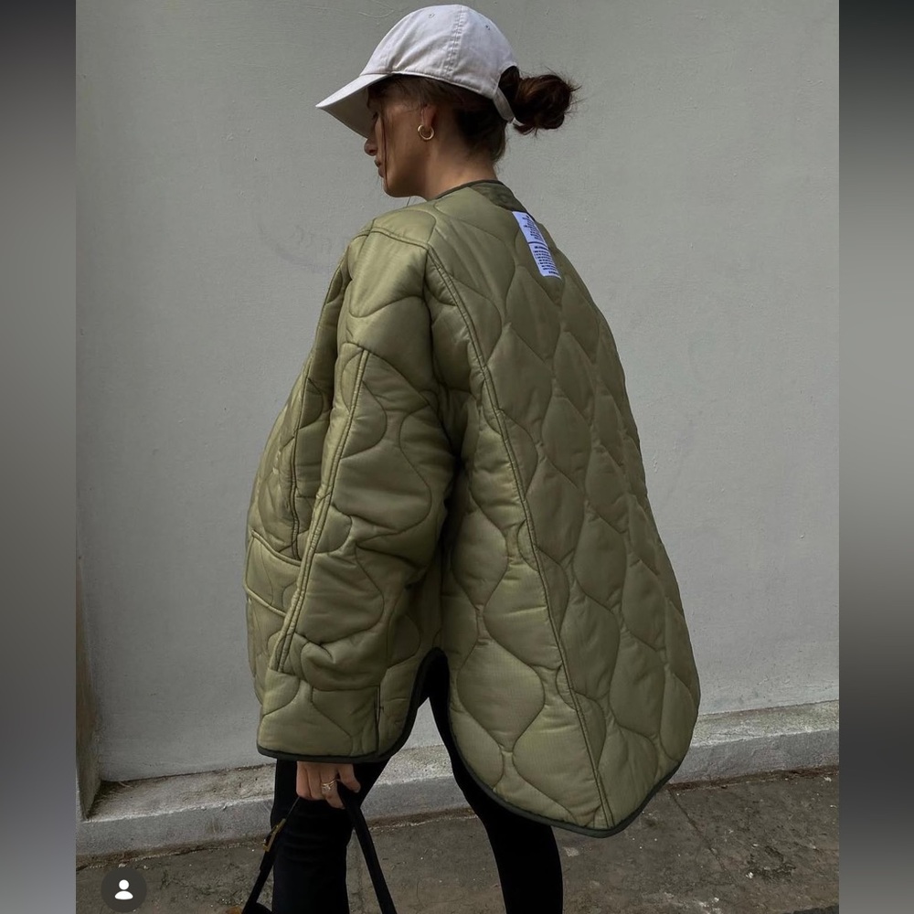 PRICE FIRM-THE FRANKIE SHOP TEDDY QUILTED JACKET - Picture 3 of 15